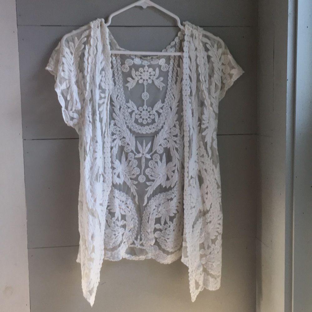 White lace top